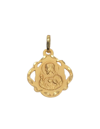 Medalla Corazón de Jesús  23x20 mm  2.50grms.