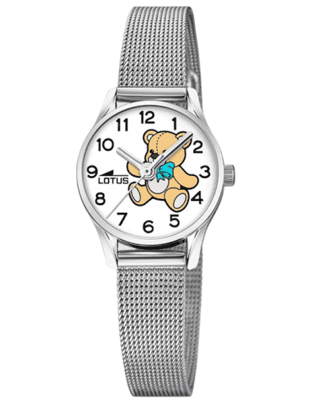 Pack Reloj y Complementos para Niña Esfera con Osito Multicolor con pulsera de plata - Lotus Junior 18571/J