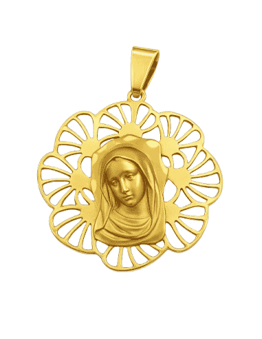 Medalla Virgen Niña - Oro Amarillo 18K