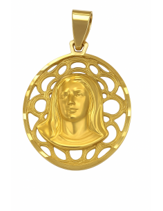 Medalla Virgen Niña - Oro Amarillo 18K
