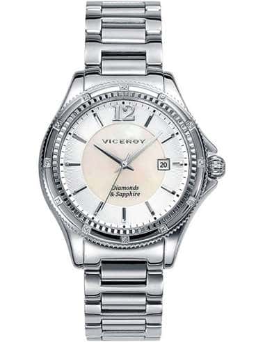 Reloj para Mujer Viceroy de Acero Plateado con Diamantes y Cristal de Zafiro