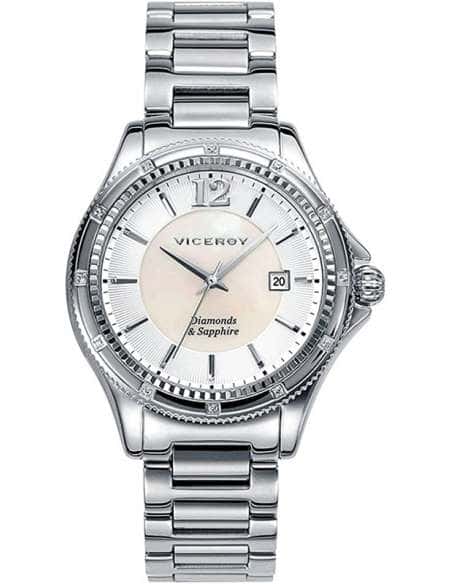 Reloj para Mujer Viceroy de Acero Plateado con Diamantes y Cristal de Zafiro