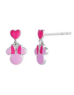 Pendientes Minnie Corazón en Plata de Ley con Esmalte - Disney ES00111SL.CS