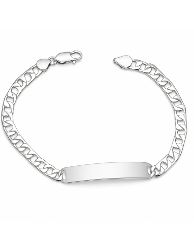 Pulsera esclava en plata de ley con eslabones calados  - Plata 925