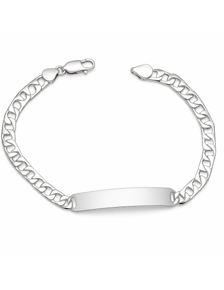 Pulsera esclava en plata de ley con eslabones calados  - Plata 925