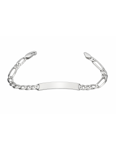 Pulsera esclava de plata de ley con eslabones angulados - Plata 925