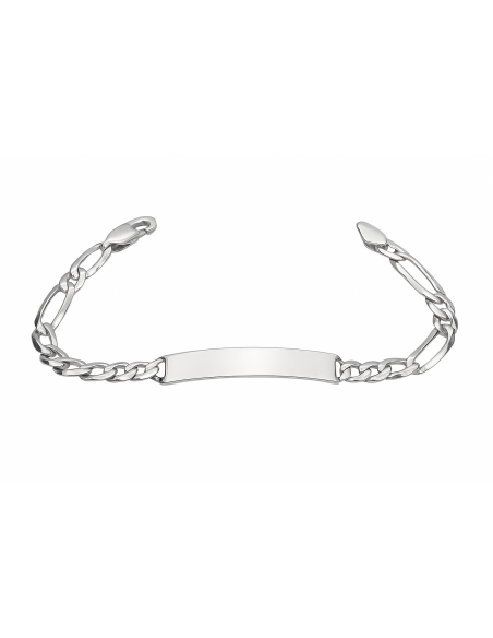 Pulsera esclava de plata de ley con eslabones angulados - Plata 925