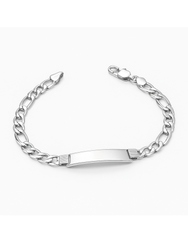 Pulsera esclava de Plata con Eslabones 3x1 - Plata 925K