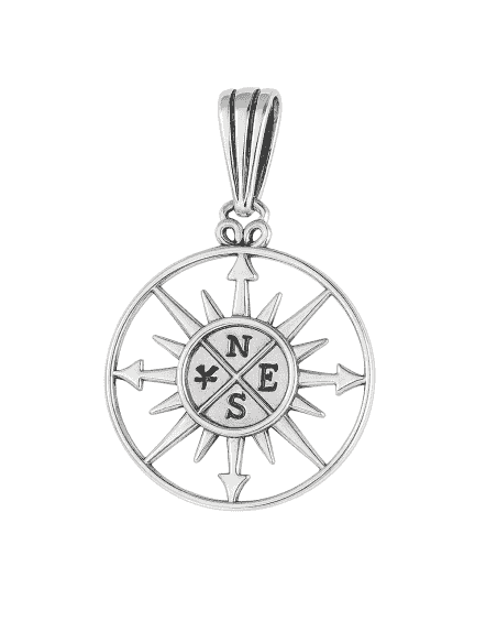 Colgante Rosa de los Vientos en plata de ley calada - Hurjo 0085001894