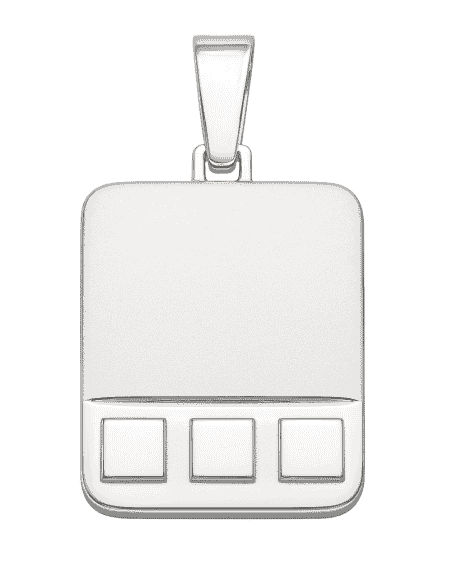 Colgante de Plata  Diseño Moderno con Detalles Geométricos - Plata 925K