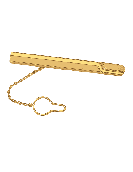 Pisacorbatas con Grabado en "Z" en Altorrelieve – Oro Amarillo 18K