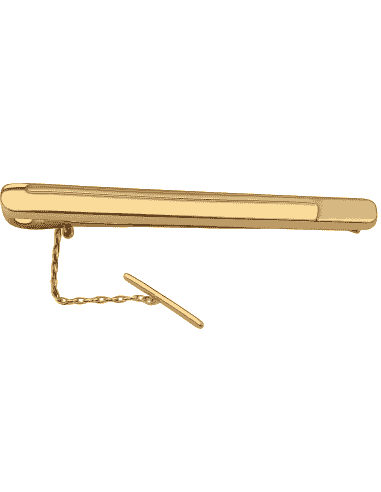 Pisacorbatas de oro con Relieve Lateral y Acabado Arenado – Oro Amarillo 18K