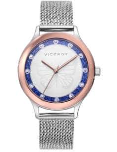 Reloj para Mujercon Malla Milanesa y Esfera Mariposa Holográfica - Viceroy 401264-37