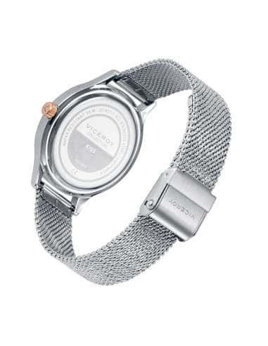 Reloj para Mujer con Esfera de Mariposa y Detalles en Azul y Oro Rosa- Viceroy 401264-37
