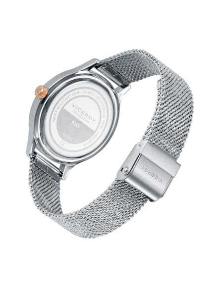 Reloj para Mujer con Esfera de Mariposa y Detalles en Azul y Oro Rosa- Viceroy 401264-37
