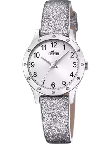 Pack Reloj y Complementos para Niña Esfera Clara y Bisel con Circonitas con pulsera de plata - Lotus Junior 18624/1