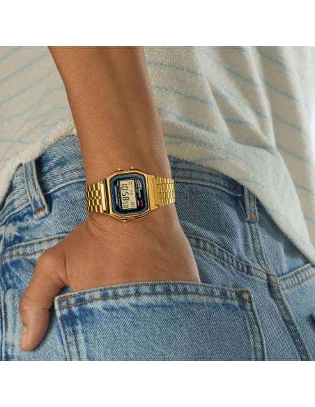Reloj Unisex Vintage Dorado y negro - Casio A159WGEA-1EF