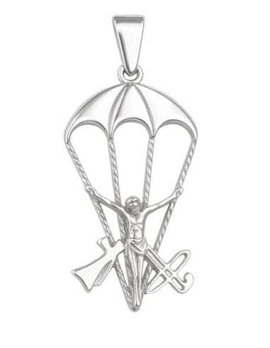 Colgante Cristo de la Legión Brigada de Paracaidistas - Plata 925