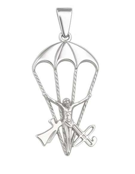 Colgante Cristo de la Legión Brigada de Paracaidistas - Plata 925