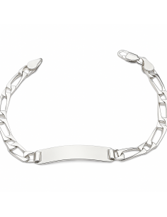 Pulsera esclava de plata de ley con eslabones angulados - Plata 925