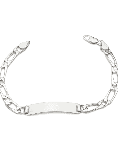 Pulsera esclava de plata de ley con eslabones angulados - Plata 925