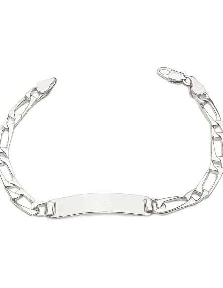 Pulsera esclava de plata de ley con eslabones angulados - Plata 925