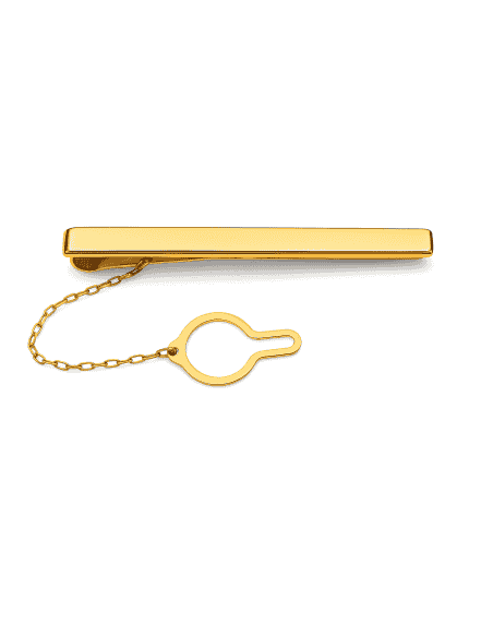 Pisacorbatas de oro con elegancia Clásica - Oro Amarillo 18k