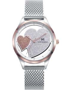 Reloj para Mujer Esfera Corazón Plateado y Oro Rosa - Mark Maddox MM0135-97