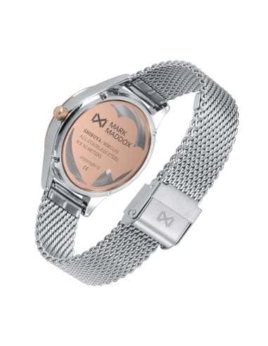 Reloj para Mujer Corazones Acero Plateado y Oro Rosa - Mark Maddox MM0135-97