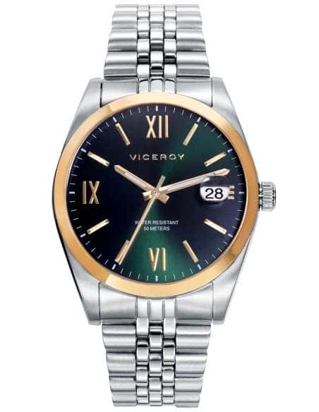 Reloj para Hombre en Acero Bicolor con Esfera Negra y Verde - Viceroy 42425-63