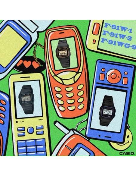 Reloj Casio para F-91W Digital Negro - Casio F-91W-1YEG