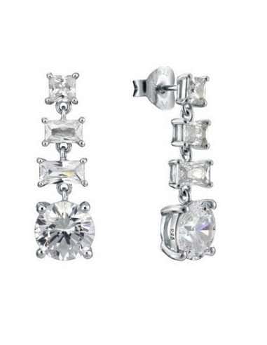 Pendientes Largos Mujer de Plata Ley con Circonitas - Viceroy 71019E000-38