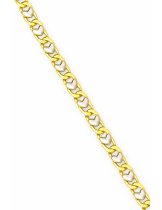 Cadena para Caballero Ojo de Perdiz Oro - Oro amarillo y Blanco 18k