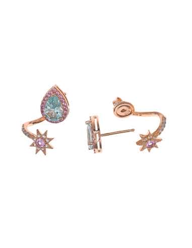 Pendiente para Mujer Chapado Rosa Estrella Brillante Circonita - Salvatore136A0485