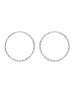 Pendientes para Mujer Facetados de Plata de ley 52 mm -Hurjo 0033001648