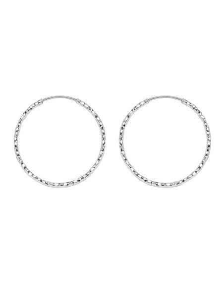 Pendientes para Mujer Facetados de Plata de ley 52 mm -Hurjo 0033001648