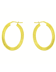 Pendientes para Mujer Aro ovalados de Plata chapada  - Hurjo R033001877