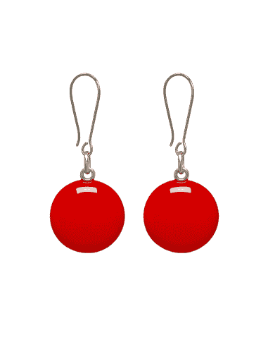 Pendientes para Mujer Colgantes de Plata con Piedra Roja - Plata 925