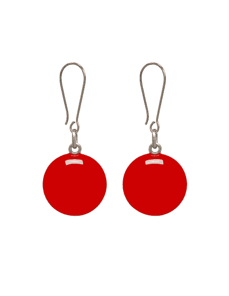 Pendientes para Mujer Colgantes de Plata con Piedra Roja - Plata 925