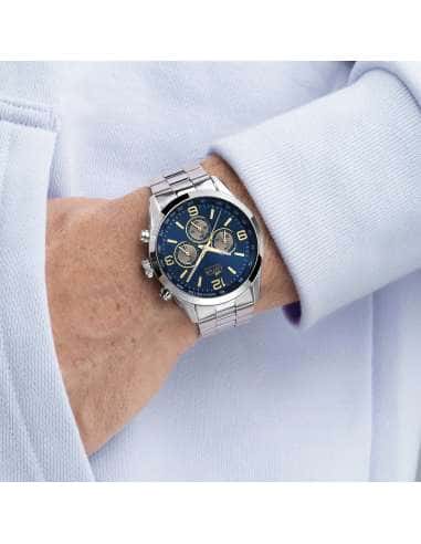 Reloj para Hombre Cronógrafo Acero ,Azul y Dorado - Lotus 18152/G
