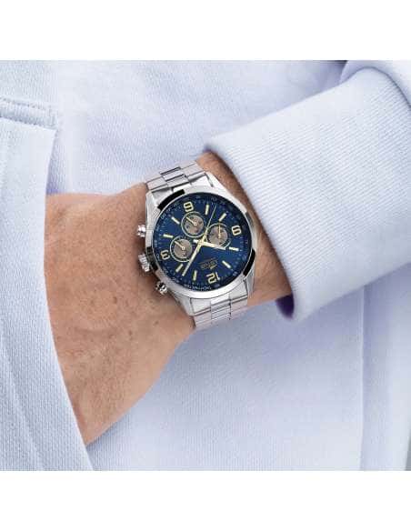 Reloj para Hombre Cronógrafo Acero ,Azul y Dorado - Lotus 18152/G