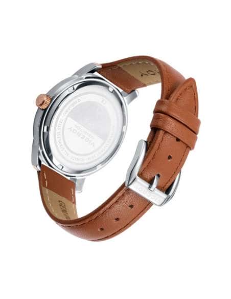 Reloj para Mujer esfera Verde con Circonitas y Correa de Piel Marrón - Viceroy 401272-63