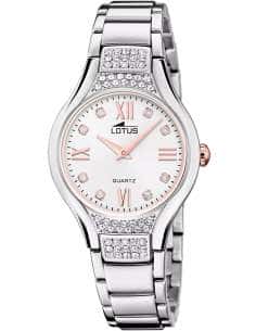 Reloj para Mujer de Acero Plateado con Detalles de Circonitas y Acabado Rosado - Lotus 18910/1