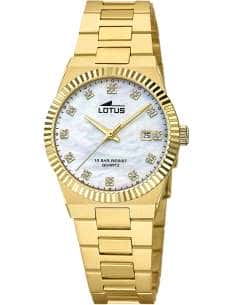 Reloj para Mujer Dorado con Esfera Nácar y Circonitas- Lotus 18840/1