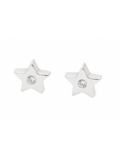 Pendientes para Niña Estrella con circonita (7mm) - Plata 925