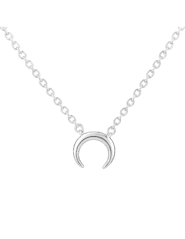 Collar para Mujer colgante en forma de Luna creciente de plata de ley - Plata 925