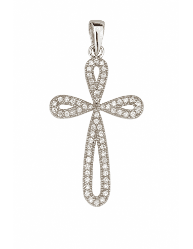 Colgante Cruz de la Vida con Circonitas en Plata de Ley - Plata 925