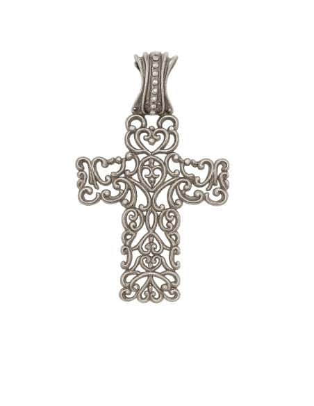 Colgante Cruz de Filigrana en Plata de Ley - Plata 925