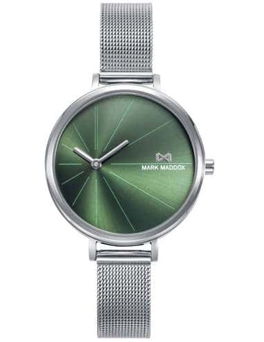 Reloj para Mujer Colección Alfama con Esfera Verde y Malla Milanesa - Mark maddox MM0140-66