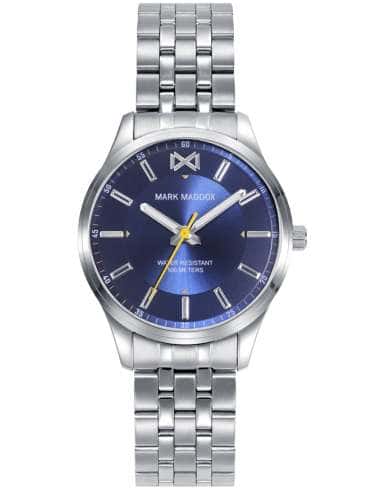 Reloj para Hombre Colección Marais con Esfera Azul y Detalles en Plata - Mark maddox MM0136-37